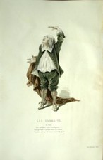 Les Souhaits Le Nain Costume Théâtre Jean Racine gravure XIXème