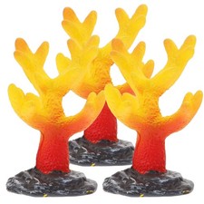 Figurine de corail d'aquarium, 3 pièces, ornement de table, vie marine
