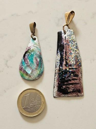 Pendentif limoges signés - pendentif,