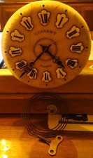 ANCIEN MOUVEMENT DE PENDULE OEIL DE BOEUF HORLOGE