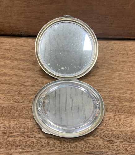 Joli miroir poudrier signé - miroir,