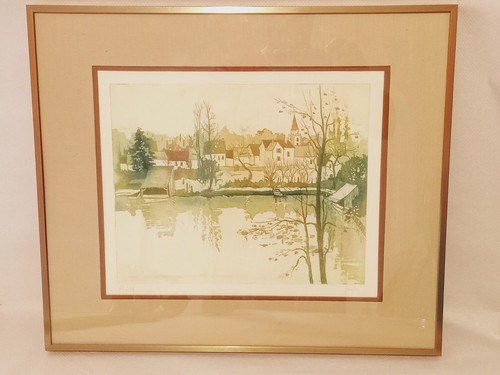 Aquarelle maisons bord de - aquarelle",
