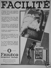 PUBLICITÉ 1930 FRIGÉCO