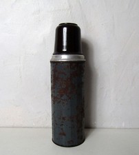 ancien thermos métal verre