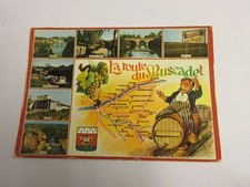 CP CARTE POSTALE LOIRE ATLANTIQUE La ROUTE du MUSCADET CARTE TOURISTIQUE Ecrite