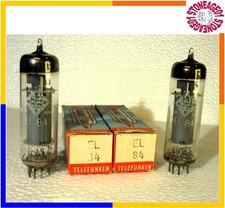 Vintage Telefunken EL84 / 6BQ5 matched pair, made in Germany 1961, tested strong