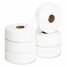 Papier toilette Maxi Jumbo blanc-6 Rouleaux 380 mètre -2 plis-  REF: 050308