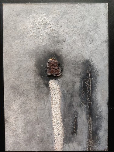 Huile sur papier - papier, signée