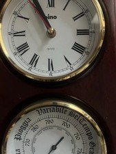 BINO Montre Baromètre Murale En Bois Et Laiton Avec Obturateur Murale