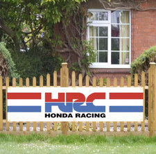 Banniere garage Moto HRC Honda Racing Décoration Atelier Banderole