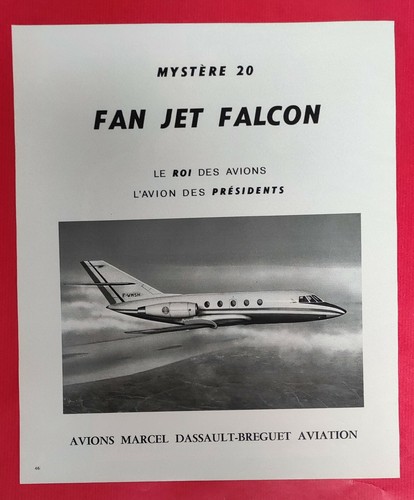 Publicité aviation mystere - publicité,