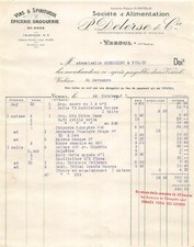 Ancienne Facture P. DELERSE & Cie épicerie Droguerie en gros à VESOUL 1937 -a1