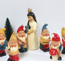Bougies vintage Blanche Neige et les 7 nains Disney 1970
