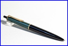 1965 PELIKAN Stylo À Bille 355 Rayé Vert, Noir & Or