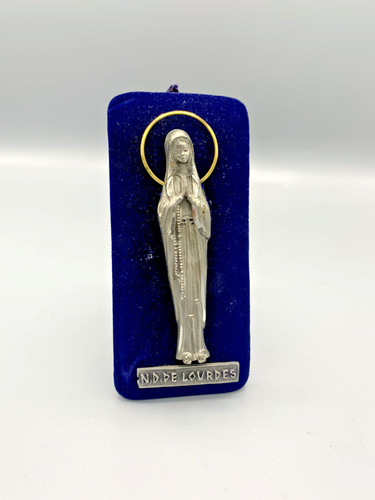 Vierge lourdes en étain - de,