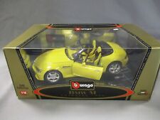 AU273 BURAGO GOLD 1/18 1:18 BMW M ROADSTER CABRIOLET 1996 REF 3399 JAUNE