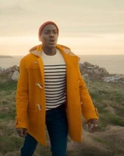 Doctor who yellow duffle - who, coat