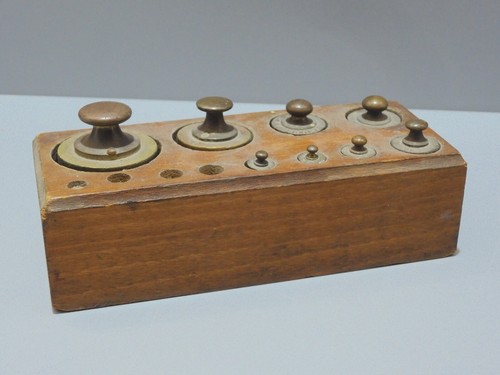 Boite ancienne bois poids - ancienne, &