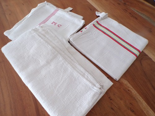 Lot torchons anciens - 3,