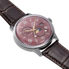 Montre analogique homme ORIENT Bambino SUN & MOON RN-AK0807R bordeaux rouge m...