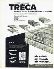 Publicité Advertising 0517  1962  les matelas Tréca sommiers télécommande C.A.D