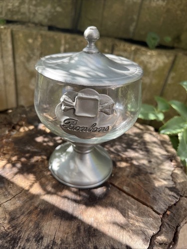 Bonbonnière ancienne verre - , et