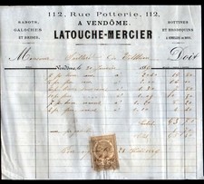 VENDOME (41) SABOTS GALOCHES "LATOUCHE & MERCIER" en 1886