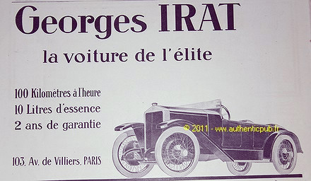 Publicite georges irat voiture - georges,