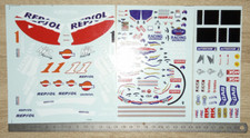 decal figurine +moto gp 1/12 éme Doohan honda no Valentino Rossi no minichamps
