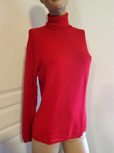 Pull col roulé rouge 40 - roulé, t