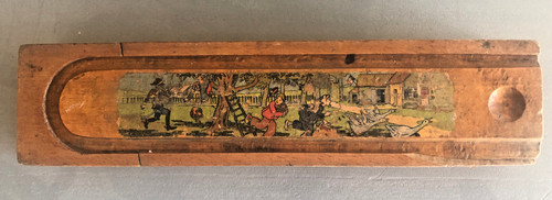 Ancien plumier bois à - plumier, en