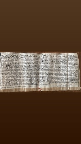 Ancien diplôme manuscrit - , de