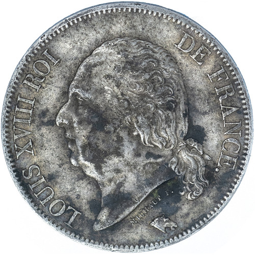Louis xviii francs 1822 - xviii-5,