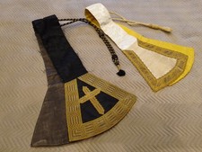 2 ANCIENNES  MANIPULES/blanche Et DORé /XIXème/RELIGIEUX/NO CHASUBLE/NO AUBE