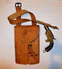 RARE SACOCHE CUIR TRANSPORT / PISTOLET LANCE FUSEES / modèle 1918 /  #.6