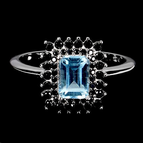 925 bague argent octogone - 925,