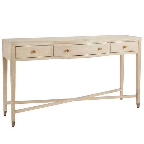 Console ines chêne blanchi - console,