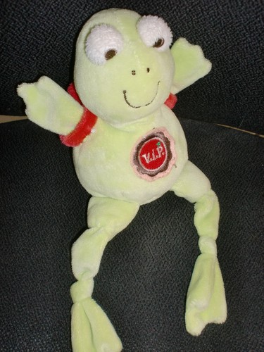 Doudou peluche grenouille vip - peluche,