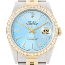 Rolex Datejust Glace Bleu 18K