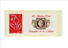 1 TIMBRE PERSONNALISE 3802 Ae SUPPORT JAUNE grande vignette roulette TREMPLIN