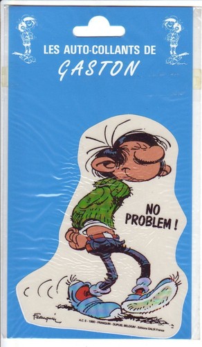 Franquin autocollant gaston - franquin,