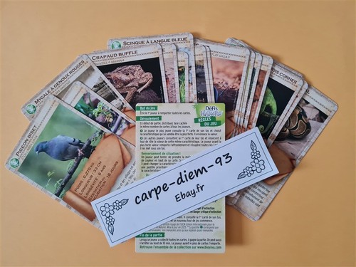 Jeu cartes defis nature - cartes,