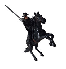 Figurines Zorro et son cheval Tornado PAPO 2000 Les historiques 30252 et 30253