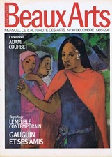 Beaux Arts magazine 30 12/1985 Gauguin Courbet Adami Meuble contemporain