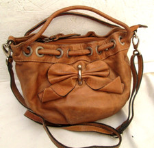 Sac à main MAXIMA made in Italy fauve cuir vintage bag
