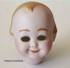 Tête REPRODUCTION poupée ancienne GOOGLIE en porcelaine-FRANCE POUPEES