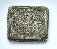 Etui à cigarette en argent massif filigrane 104 g