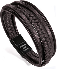 Bracelet Cuir Veritable Acier