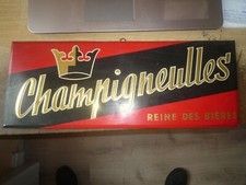 ancienne plaque tôle bière Champigneulles non email 1950