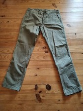 Pantalon Chino Eden Park Homme Taille W33 Kaki Regular